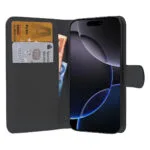 Pedea Book Δερματίνης / Σιλικόνης Μαύρο (iPhone 16 Pro Max)