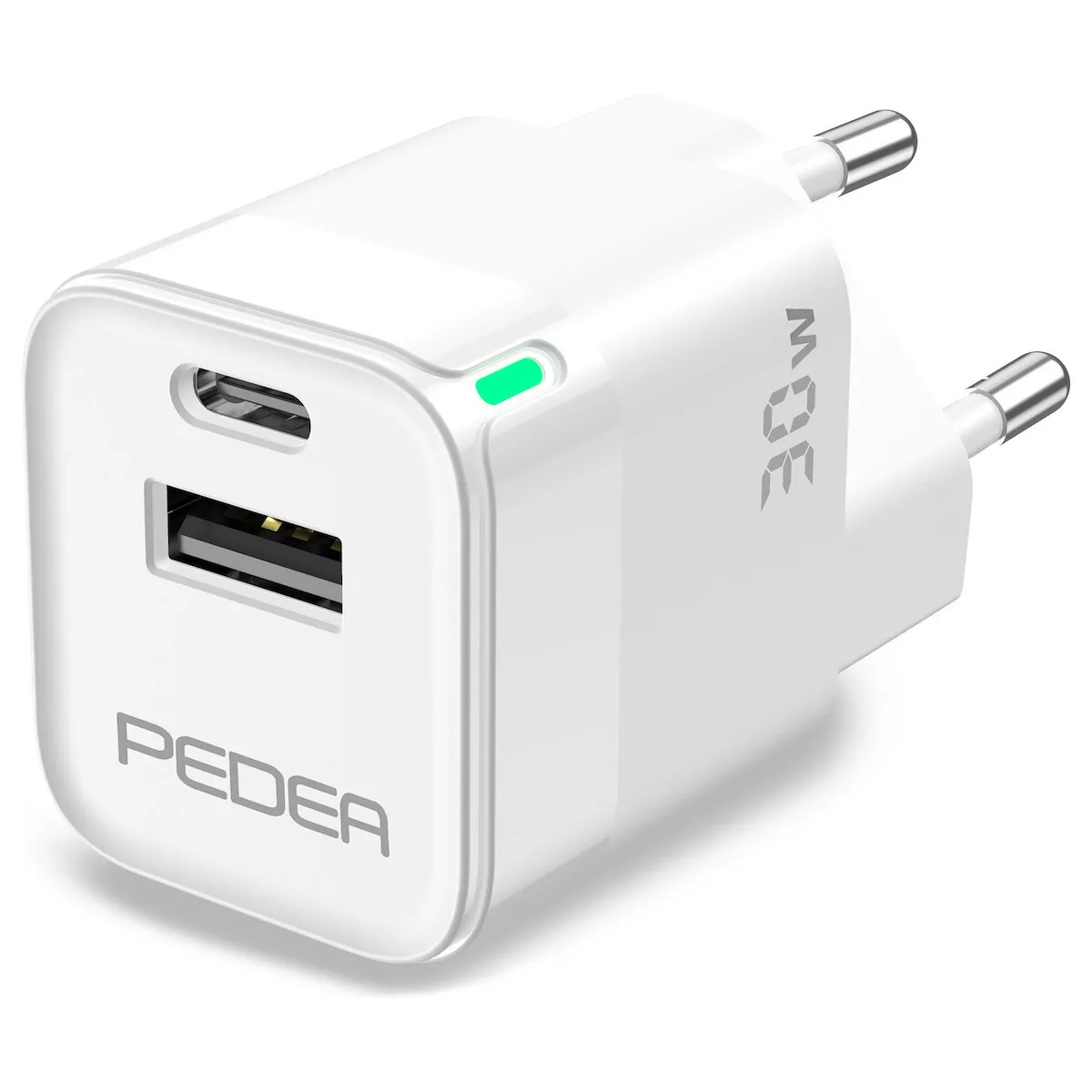 20260324110409_pedea_fortistis_choris_kalodio_gan_me_thyra_usb_a_kai_thyra_usb_c_30w_power_delivery_leykos_60040106.jpeg Pedea Φορτιστής Χωρίς Καλώδιο GaN με Θύρα USB-A και Θύρα USB-C 30W Power Delivery Λευκός - Image 1