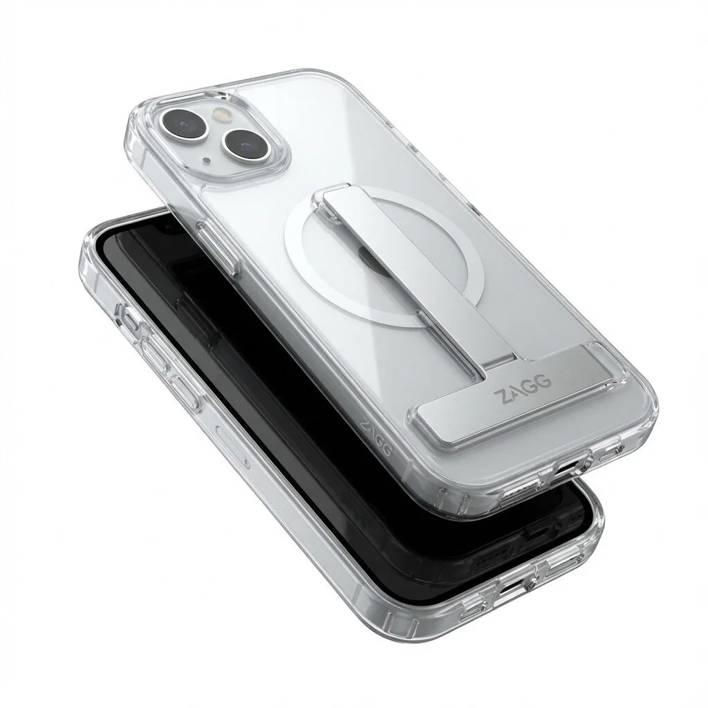 Guan 10h Hartglas Kickstand Back Cover Tempered Glass Λευκό (iPhone 16 Plus) GA-MAGCS-IP24-SLS67WHT - Image 1