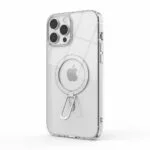 Guan 10h Hartglas Kickstand Back Cover Tempered Glass Λευκό (iPhone 16) GA-MAGCS-IP24-SLS61WHT