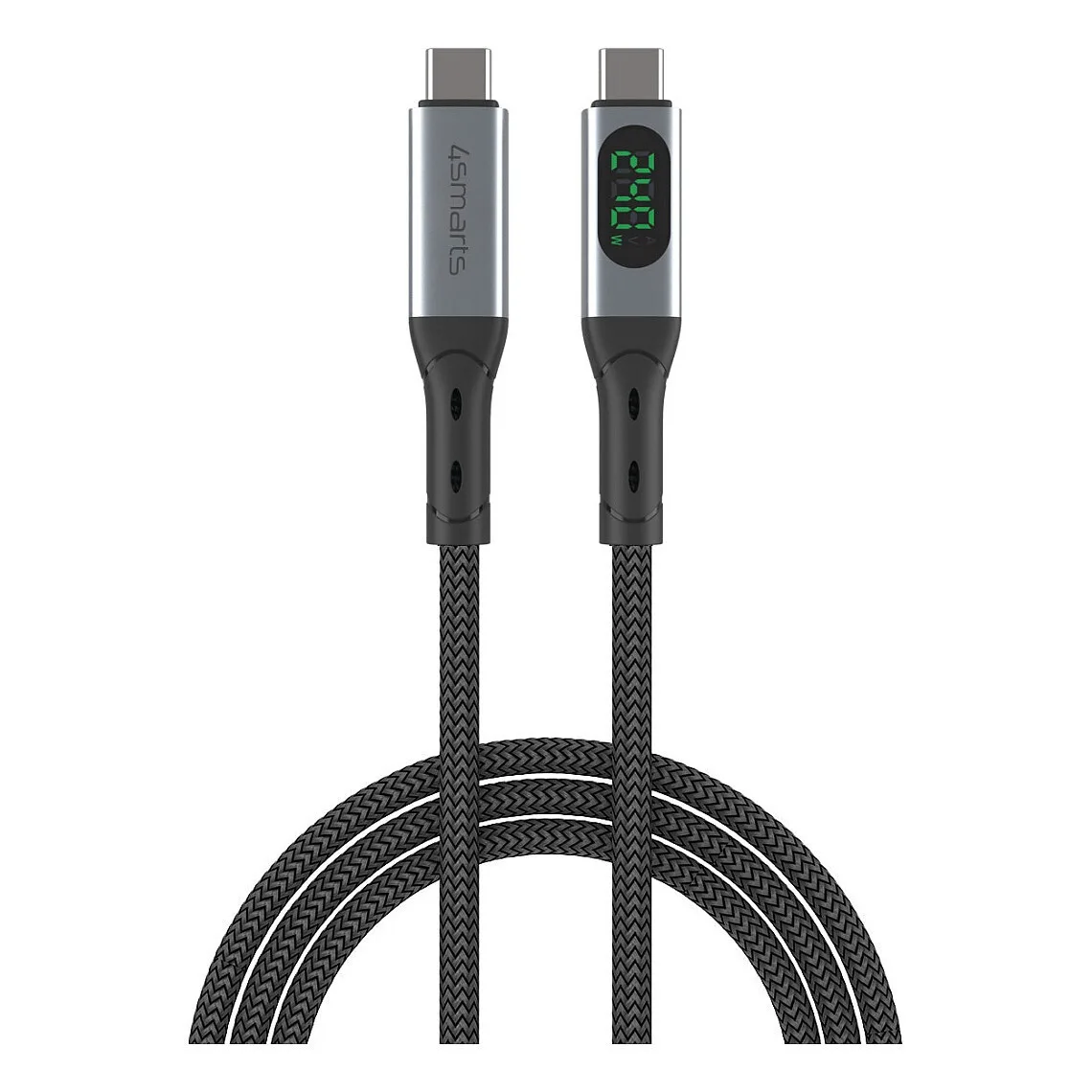 4Smarts LED / Magnetic USB 2.0 Cable USB-C male - USB-C 240W PD Μαύρο 1.5m 541438 - Image 1