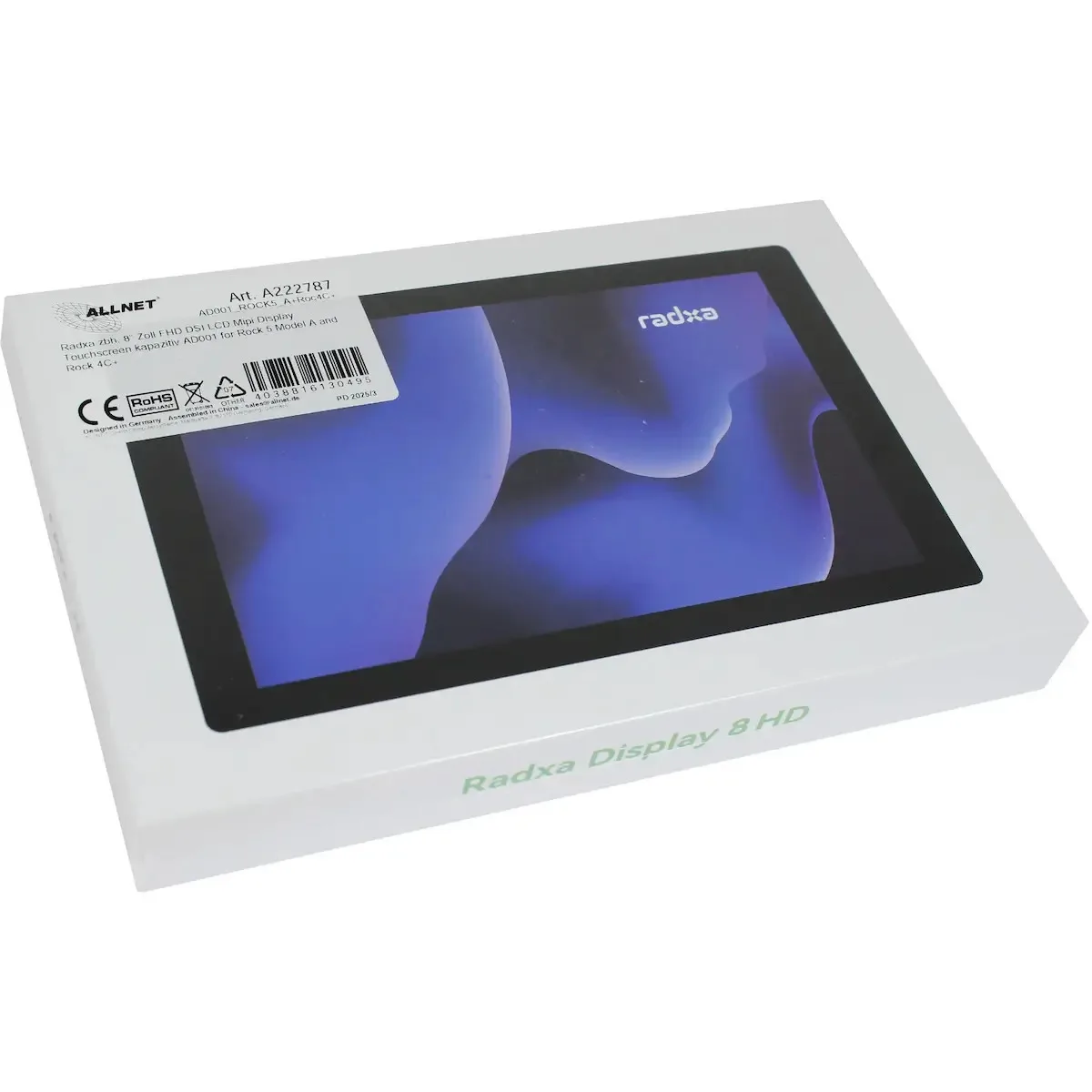 Μικροηλεκτρονικά Allnet Radxa Zbh 8 " Fhd Dsi Lcd Mipi Display Touchscreen Capacitive Ad001 Rock 5 Model A Rock 4c+ - Image 1