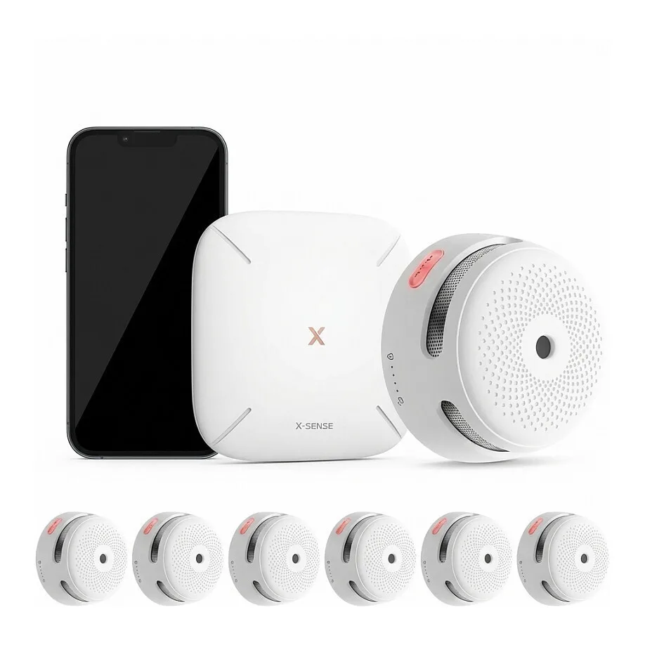20260324120408_anichneytis_kapnou_x_sense_fs61_6_1_rf_smoke_detector_set_gateway_6_xs01_m_1_sbs50.jpeg Ανιχνευτής Καπνού X-sense Fs61 6 1 Rf Smoke Detector Set Gateway 6×xs01-m 1×sbs50 - Image 1
