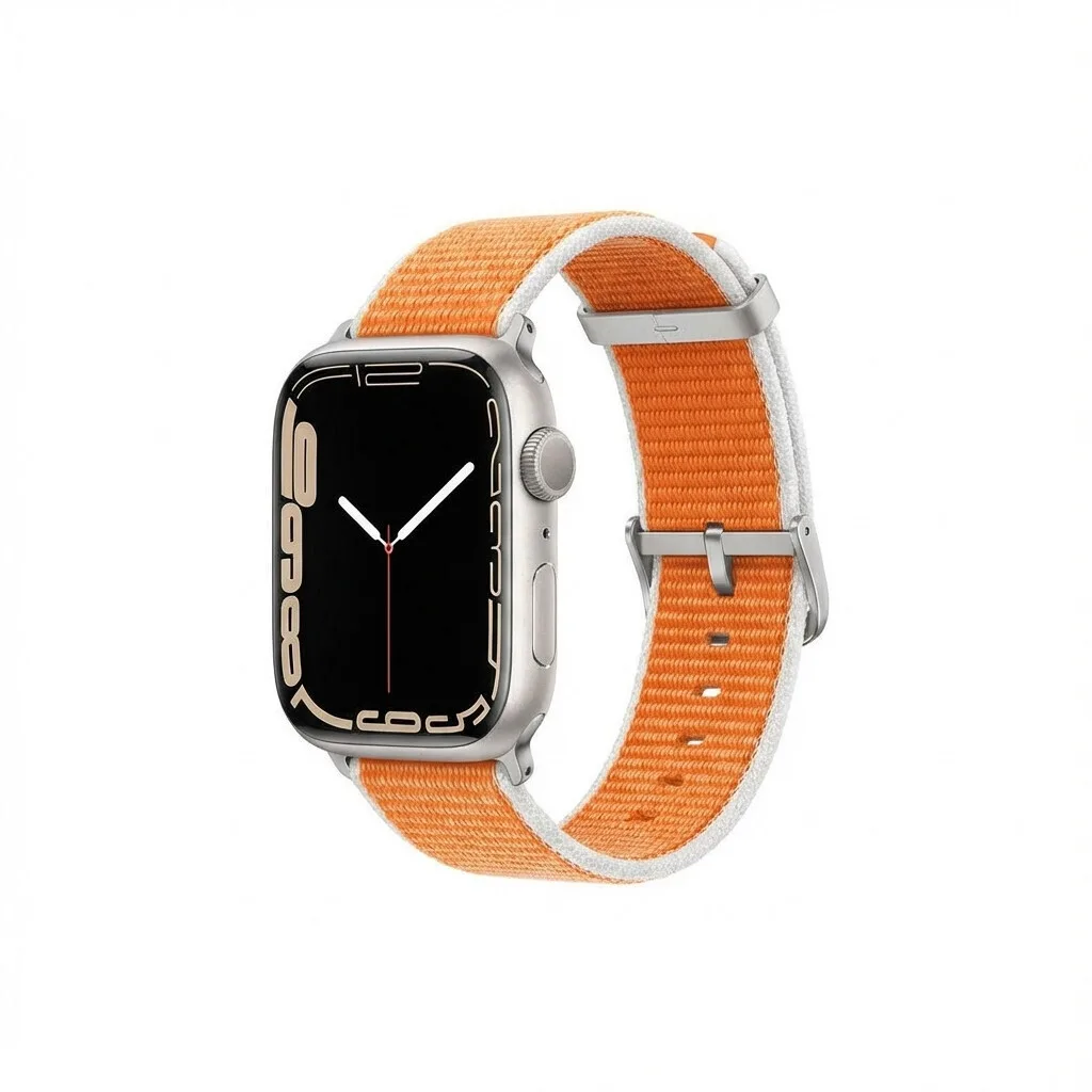 Λουράκι Premium Pro Apple Watch Orange White 40mm 41mm 38mm 42mm Series 10 Ga-mag-bnda-p+gss - Image 1
