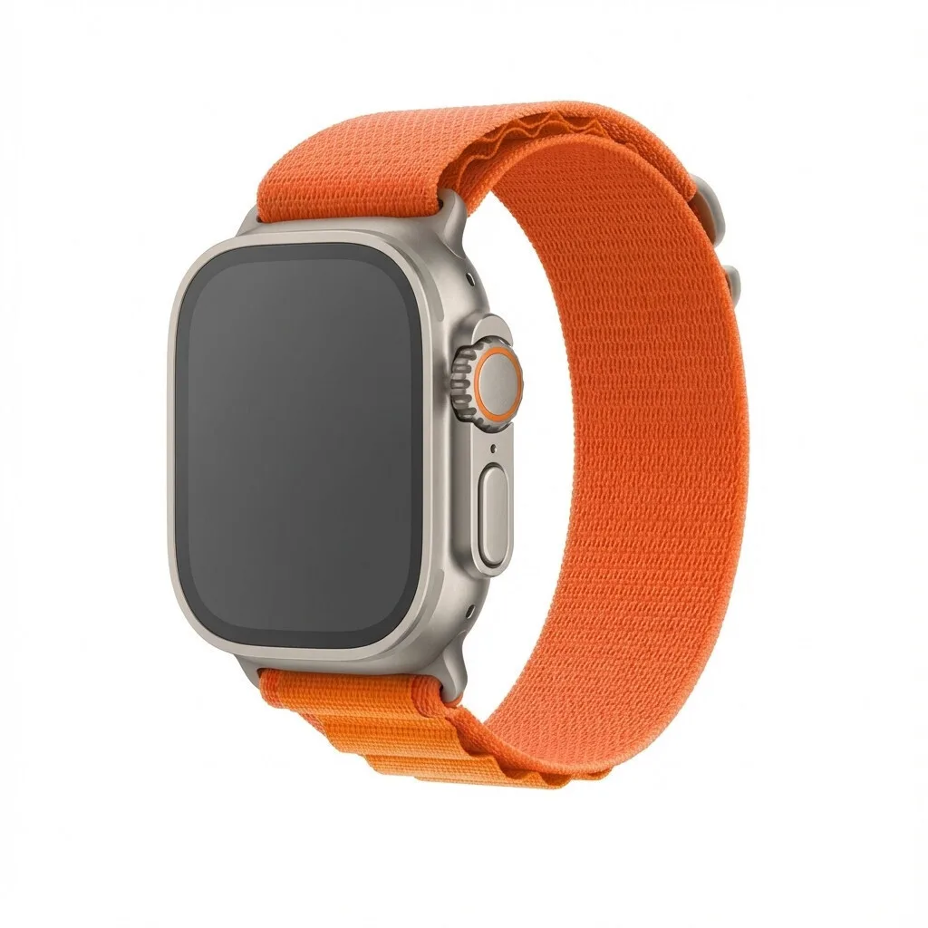 Λουράκι Premium Plus Apple Watch Orange Gray 44mm 45mm 42mm Series 1 2 3 49mm 46mm Ga-mag-bnda-pp-ogl - Image 1