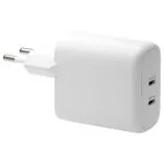 dbramante1928 Φορτιστής Χωρίς Καλώδιο GaN με 2 Θύρες USB-C 20W Power Delivery / Quick Charge 3.0 Λευκός (CH20EUWH7122)