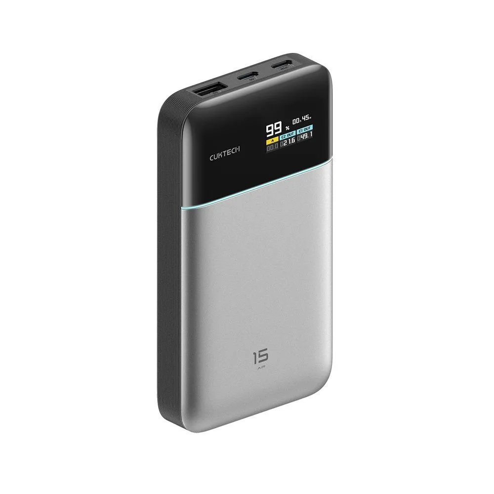 20260326124238_cuktech_pb150s_power_bank_15000mah_100w_me_thyra_usb_a_kai_2_thyres_usb_c_gri.jpeg Cuktech PB150S Power Bank 15000mAh 100W με Θύρα USB-A και 2 Θύρες USB-C Γκρι - Image 1