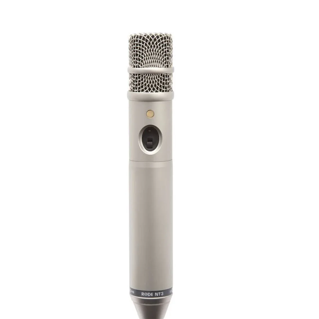 20260326170759_rode_nt3_pyknotiko_mikrofono_xlr_cheiros_shock_mounted_gia_fonitika_se_asimi_chroma.jpeg Rode NT3 Πυκνωτικό Μικρόφωνο XLR Χειρός, Shock Mounted για Φωνητικά σε Ασημί Χρώμα - Image 1