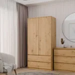 Δίφυλλη Ντουλάπα Oak 90x50x180cm