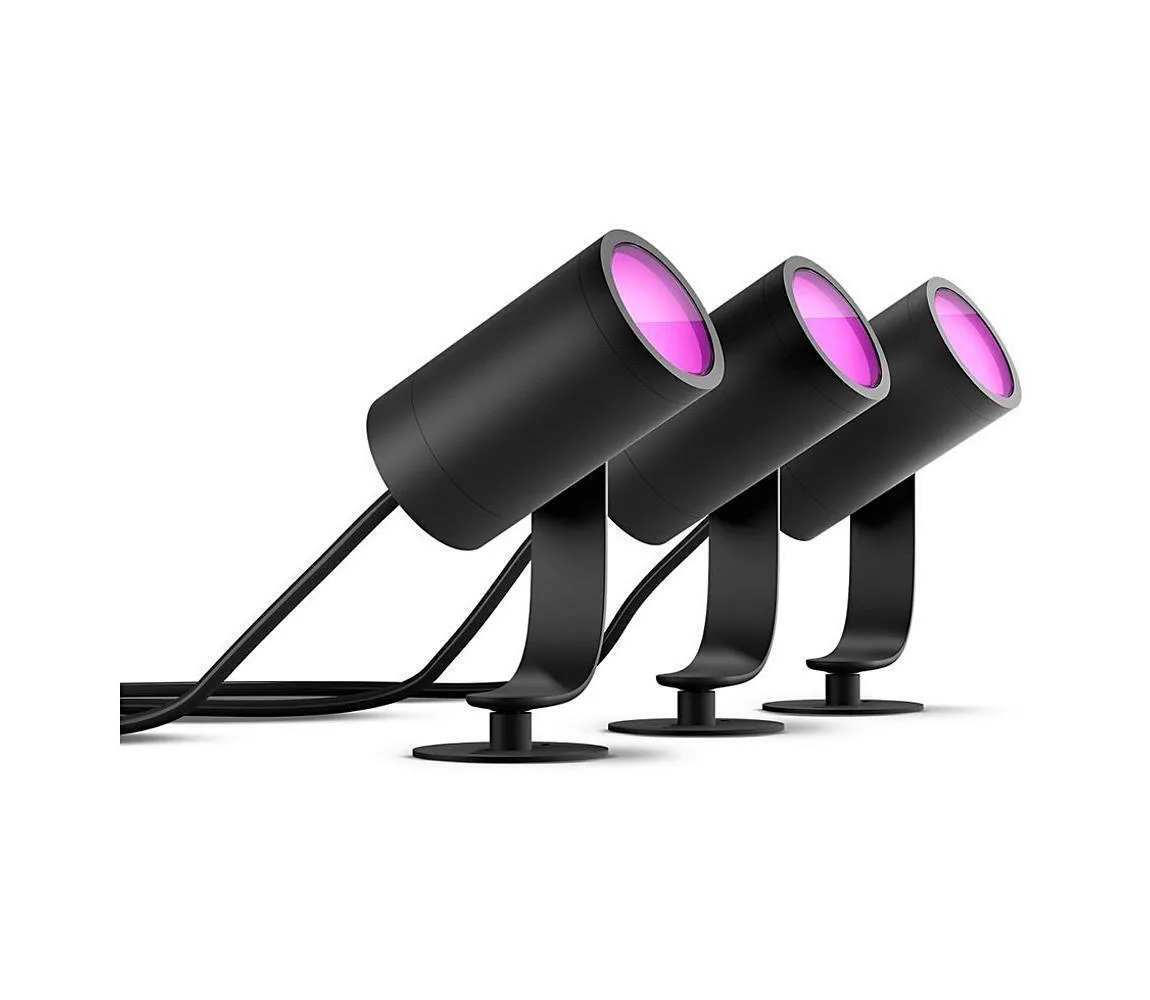 20260327093349_philips_mono_led_thermo_leyko_spot_se_mayro_chroma_915005629701.jpeg Philips Τριπλό LED RGBW Σποτ σε Μαύρο Χρώμα 915005629701 - Image 1