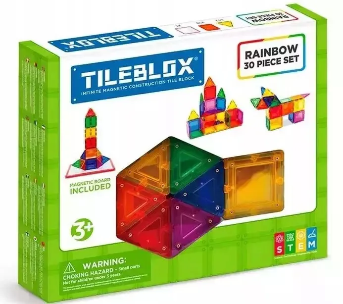 20260327114848_magformers_magnitiko_paichnidi_kataskeyon_tileblox_rainbow_30_pcs_w_3202.jpeg Magformers Μαγνητικό Παιχνίδι Κατασκευών Rainbow Set 3202 - Image 1