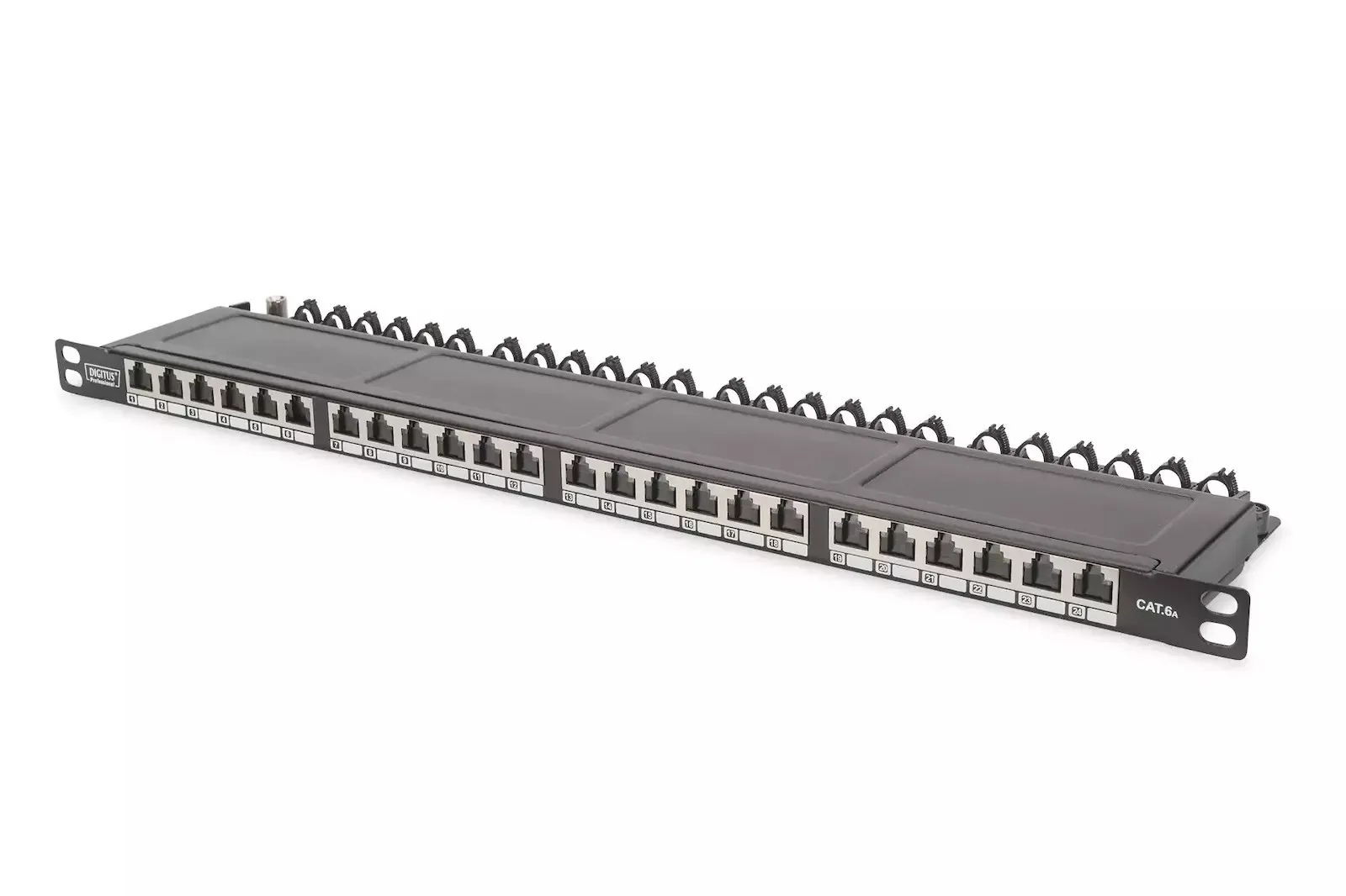20260327155233_digitus_patch_panel_shielded_gia_rack_0_5u_24_thyron_cat6a_mayro_dn_91624s_sl_ea.jpeg Digitus Patch Panel Shielded για Rack 0.5U 24 Θυρών cat6a Μαύρο DN-91624S-SL-EA - Image 1