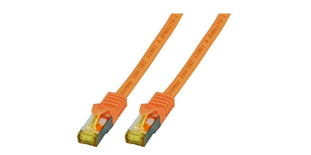 EFB S/FTP Cat.6a (Gigabit) Καλώδιο Δικτύου Ethernet 0.15m Πορτοκαλί MK7001.0,15O - Image 1