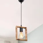 Pakketo Isolate Κρεμαστό Φωτιστικό Καφέ με Ντουί E27 18.5x27x24εκ. 147-000136