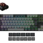 Keychron K1 V6 QMK K1X-A3 Ασύρματο Gaming Μηχανικό Πληκτρολόγιο Tenkeyless με Keychron Brown διακόπτες και Φωτιζόμενα πλήκτρα (Αγγλικό US)
