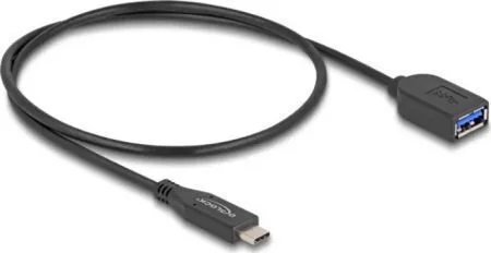 DeLock USB 3.2 Cable USB-C male - USB-A Μαύρο 0.5m 60568 - Image 1