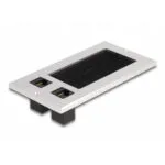 Delock Desk Socket Brushes 2 X Rj45 Cat 6 Aluminum Delock 66896 Multicolor
