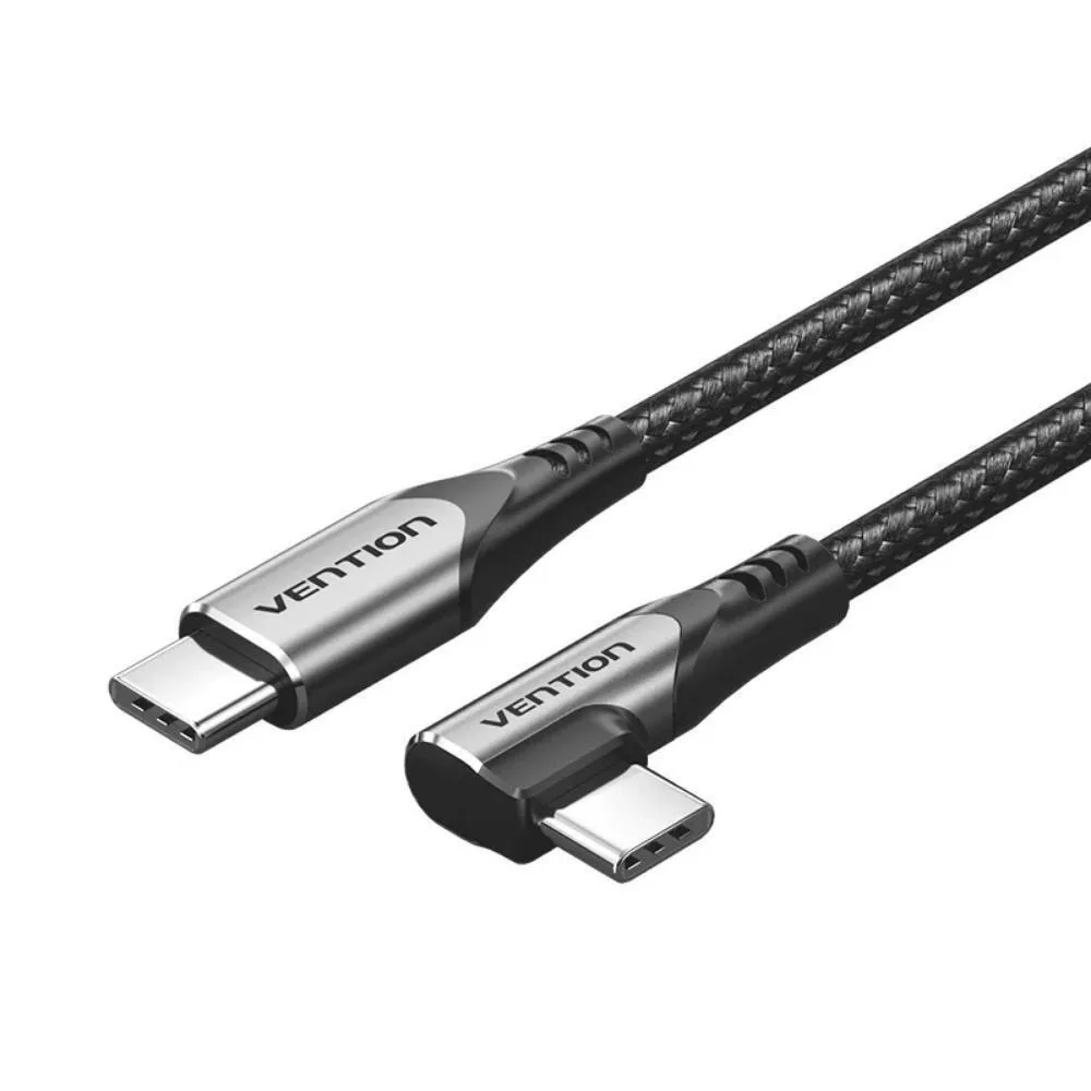 20260407105342_vention_usb_2_0_cable_usb_c_male_usb_c_gri_1m.jpeg Vention USB 2.0 Cable USB-C male - USB-C 60W PD Γκρι 1m TRAHF - Image 1