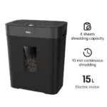 Deli Καταστροφέας Εγγράφων Cross Cut 8 Φύλλων με Κάδο 15lt ET023