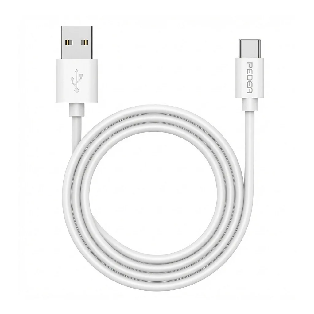 Pedea USB 2.0 Cable USB-C male - USB-A Λευκό 1m - Image 1