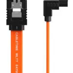 Cabletime Καλώδιο Sata Iii Ct-sata3r Γωνιακό 6gbps 0.50m Πορτοκαλί Ct-sata3r-b0.5