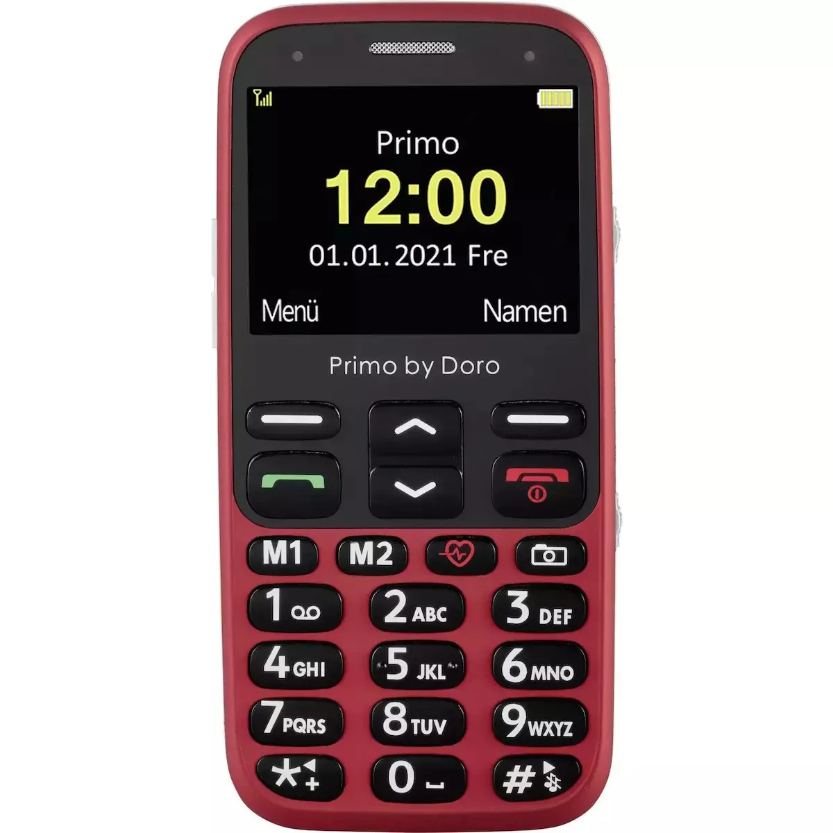 Doro Primo 368 Single SIM Κινητό με Μεγάλα Κουμπιά Red - Image 1
