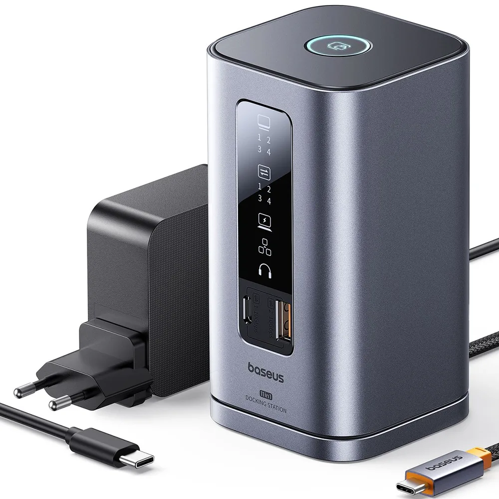 Baseus Spacemate Series USB-C Docking Station με HDMI/DisplayPort 4K Γκρι - Image 1