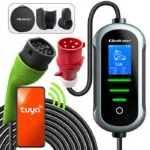 Qoltec Φορητός Σταθμός Φόρτισης 7kW με Ενσωματωμένο Καλώδιο Type 2
