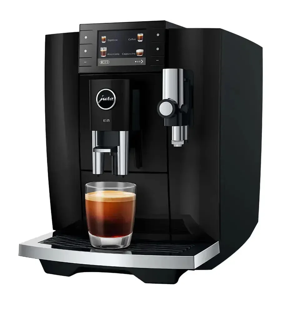 Jura E8 Piano Αυτόματη Μηχανή Espresso 1450W Πίεσης 15bar με Μύλο Άλεσης Piano White - Image 1