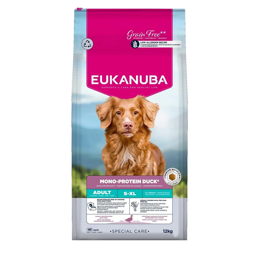 20260417124047_eukanuba_care_12kg_xira_trofi_choris_sitira_gia_enilikous_skylous_me_papia.jpeg Eukanuba Care 12kg Ξηρά Τροφή χωρίς Σιτηρά για Ενήλικους Σκύλους με Πάπια - Image 1