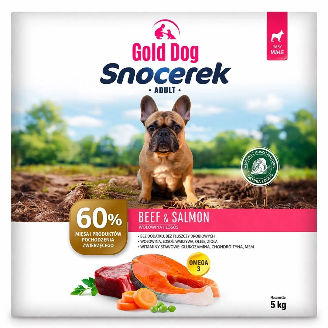 Dog Food 5kg Ξηρά Τροφή Σκύλων Μικρόσωμων Φυλών με Βοδινό και Σολομό - Image 1