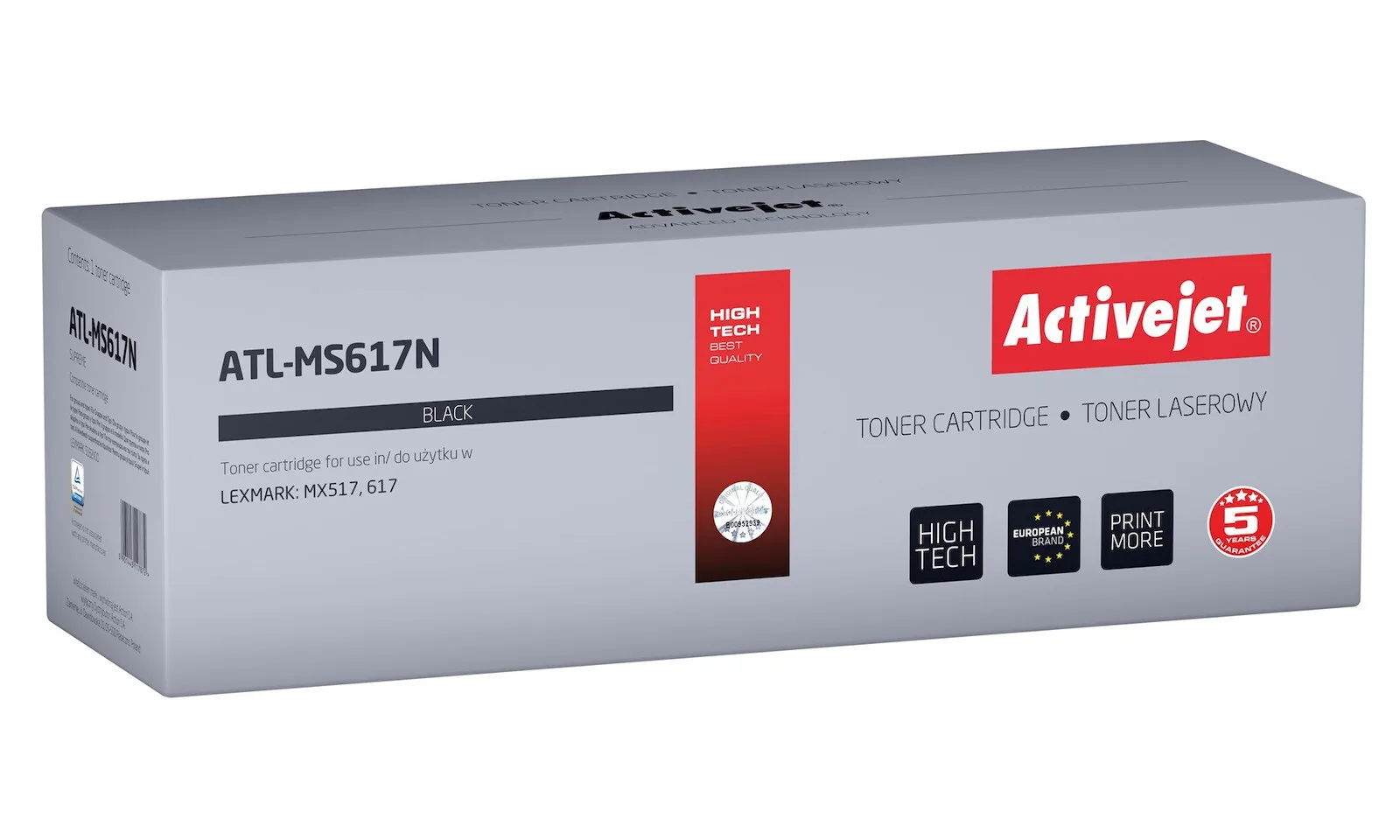 Active Jet Συμβατό Toner για Laser Εκτυπωτή Lexmark 56f2000 Μαύρο ATL-MS621N - Image 1