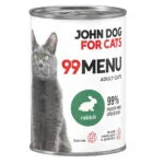 John Dog Υγρή Τροφή για Γάτες με Κουνέλι χωρίς Σιτηρά 400gr