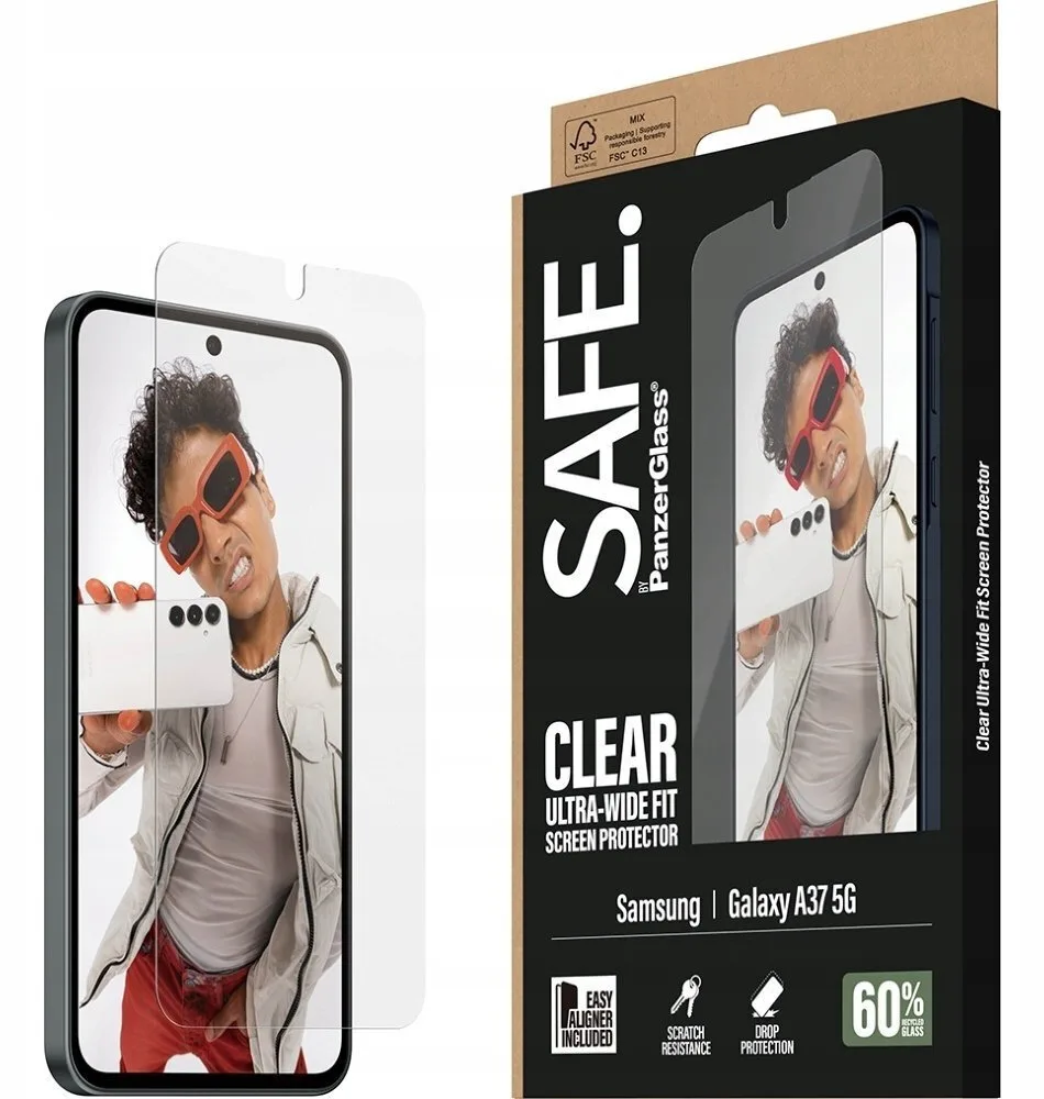 20260420154558_a95d609f.jpeg Panzerglass Panzerglass Safe Screen Protector Samsung Galaxy A37 Ultra-wide Fit Easyaligner - Image 1