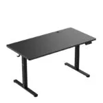 Ηλεκτρικό Γραφείο Gaming Ξύλινο Μαύρο με LED 140x60x118εκ.