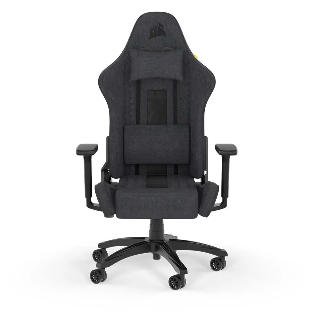 Corsair TC100 Relaxed Υφασμάτινη Καρέκλα Gaming με Ρυθμιζόμενα Μπράτσα Black/Grey - Image 1