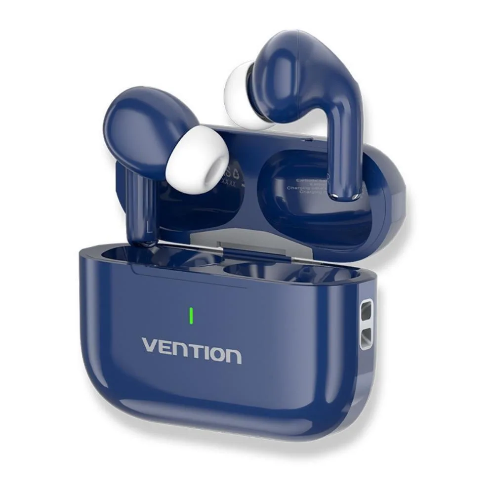Vention Echo Lite E11 Plus In-ear Bluetooth Handsfree Ακουστικά με Αντοχή στον Ιδρώτα και Θήκη Φόρτισης Μπλε - Image 1