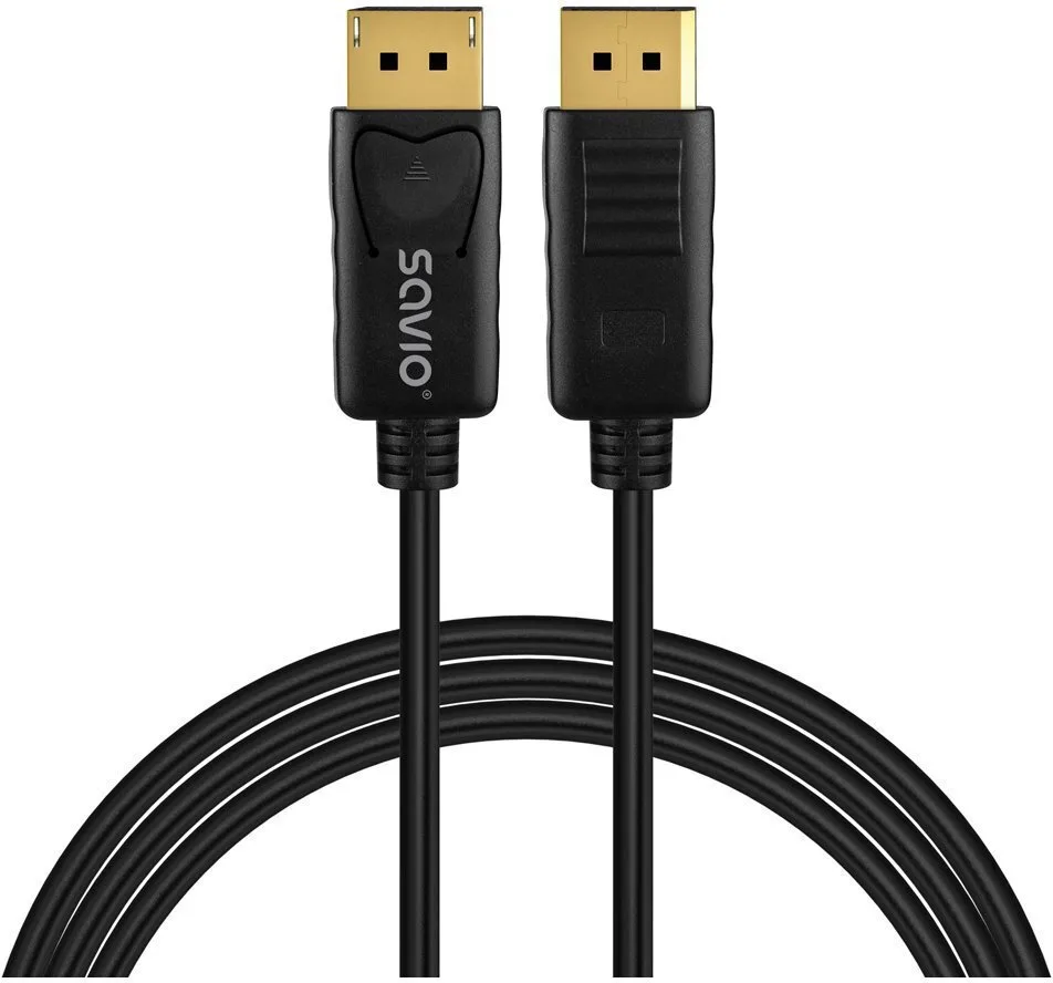 20260421120754_savio_cable_displayport_male_displayport_male_1m_mayro.jpeg Savio Cable DisplayPort male - DisplayPort male 1m Μαύρο - Image 1