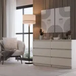 Συρταριέρα Κρεβατοκάμαρας Ξύλινη με 6 συρτάρια Κασμίρ 138x40x75εκ. M-MP-K-MAL-M6/140-KASZ