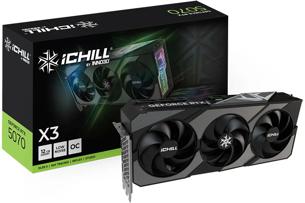 20260422133153_inno_3d_geforce_rtx_5090_32gb_gddr7_ichill_x3_karta_grafikon_c50703_12d7x_195065h.jpeg Inno 3D GeForce RTX 5070 12GB GDDR7 iChill X3 Κάρτα Γραφικών C50703-12D7X-195065H - Image 1