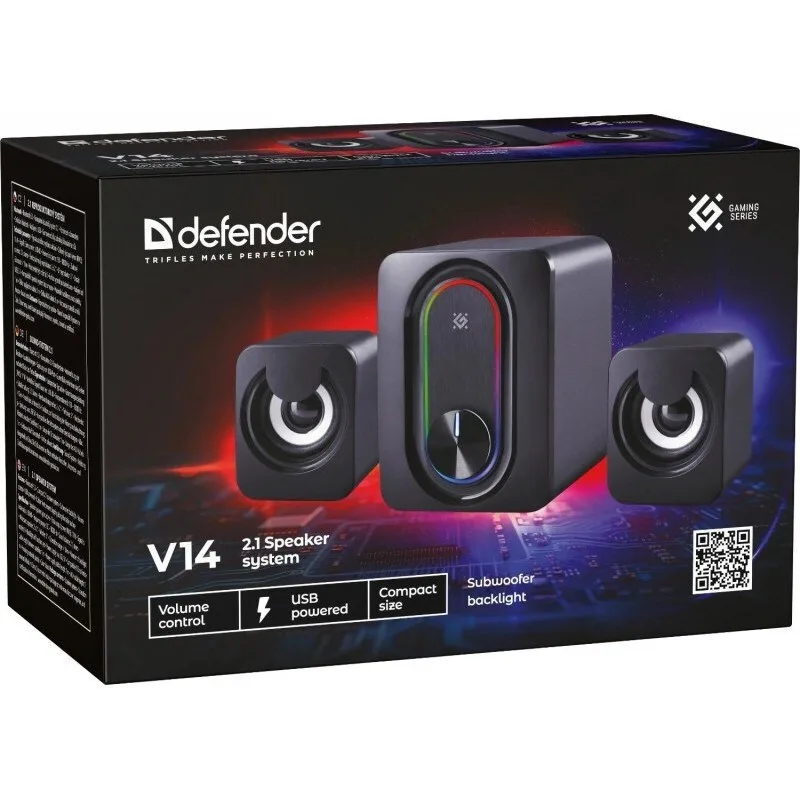 20260422143323_defender_v14_icheia_ypologisti_2_1_me_bluetooth_kai_ischy_11w_mayra.jpeg Defender V14 Ηχεία Υπολογιστή 2.1 με Bluetooth και Ισχύ 11W Μαύρα - Image 1