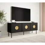 Μπουφές Palazzo Ξύλινος STVCMMZPM0274 Black + Oak Craft 150x42x60cm