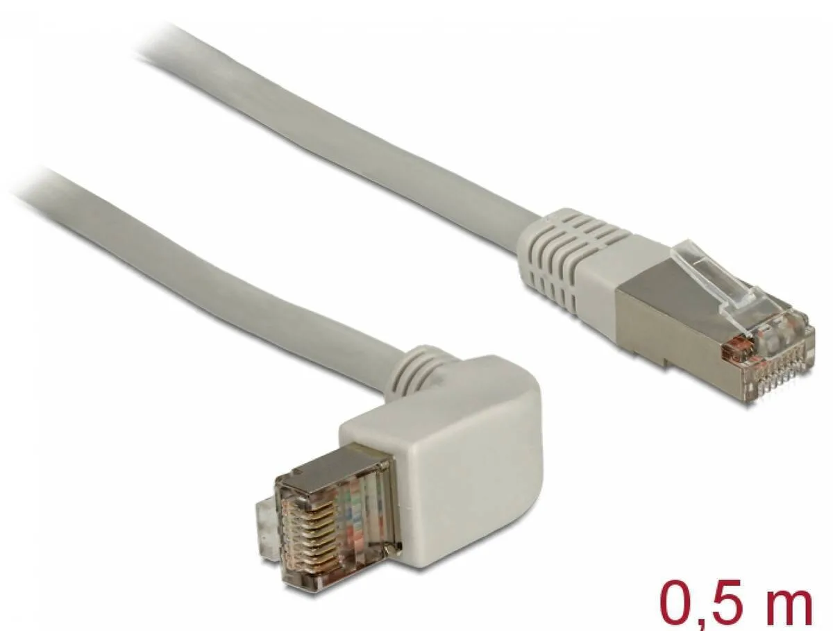 DeLock S/FTP Cat.6a (Gigabit) Καλώδιο Δικτύου Ethernet 0.5m Γκρι 83644 - Image 1