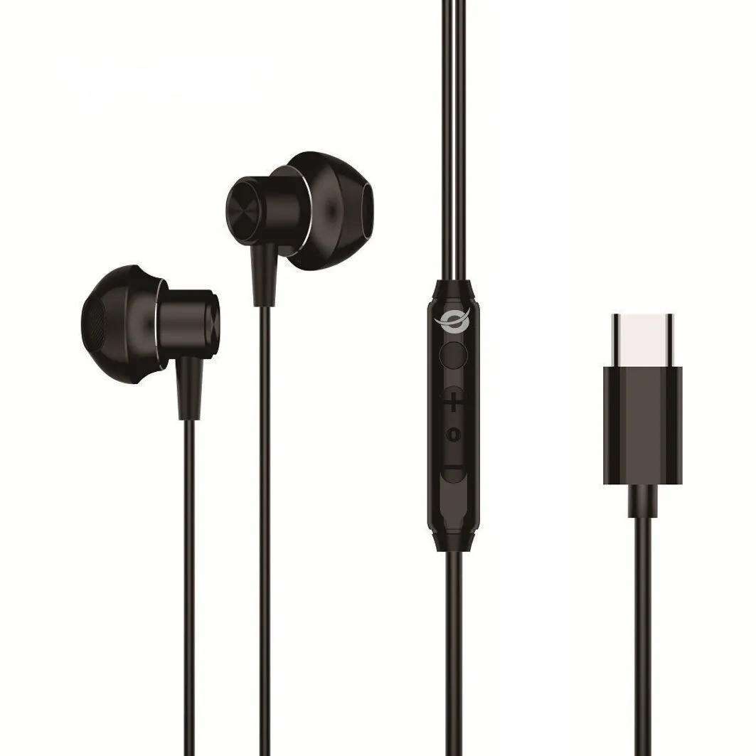 Conceptronic BRENDAN04B In-ear Handsfree Ακουστικά με Βύσμα USB-C Μαύρο - Image 1