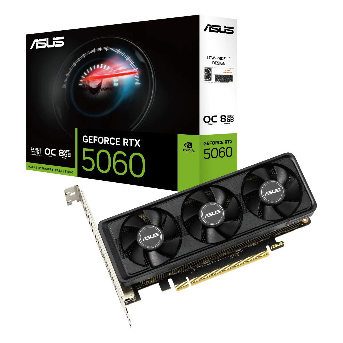 Asus GeForce RTX 5060 8GB GDDR7 LP BRK OC Edition Κάρτα Γραφικών 90YV0N90-M0NA00 - Image 1