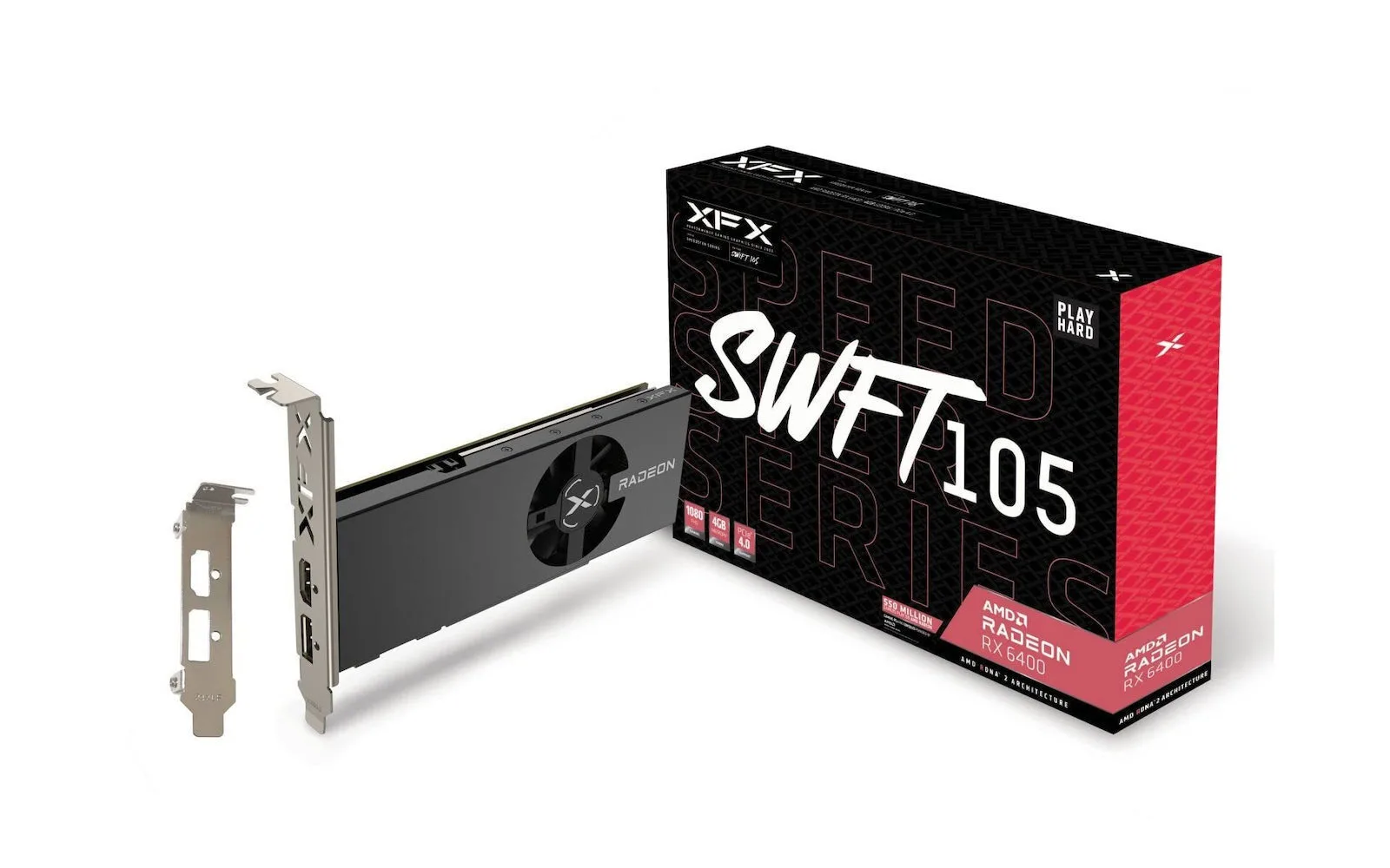 20260427152328_xfx_radeon_rx_6400_4gb_gddr6_speedster_swft_105_karta_grafikon_rx_64xl4sfg2.jpeg XFX Radeon RX 6400 4GB GDDR6 Speedster SWFT 105 Κάρτα Γραφικών RX-64XL4SFG2 - Image 1
