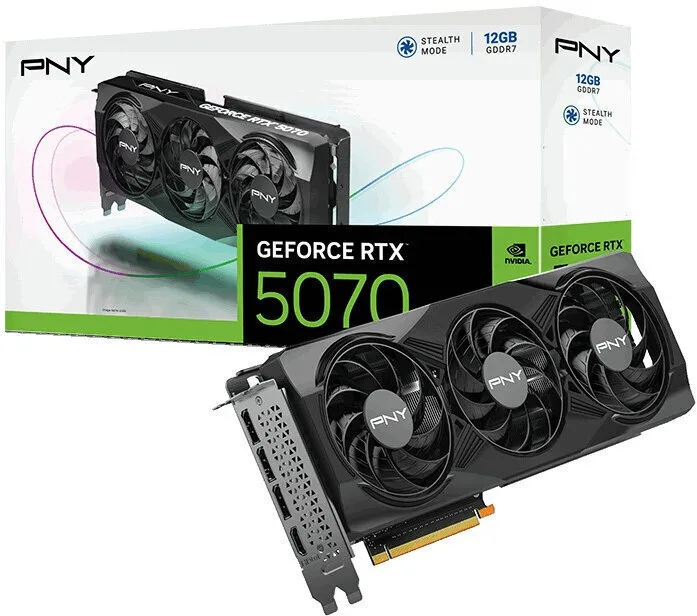 PNY GeForce RTX 5070 12GB GDDR7 OC Triple Fan Κάρτα Γραφικών VCG507012TFXPB1 - Image 1