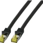 EFB S/FTP Cat.6a (Gigabit) Καλώδιο Δικτύου Ethernet 1.5m Μαύρο MK7001.1,5B