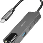 LogiLink Hub Θυρών USB 3.2 με σύνδεση USB-C / Ethernet Γκρι UA0432