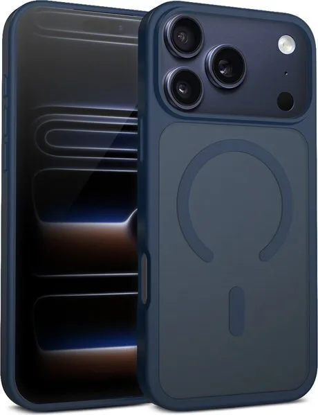 20260428104423_crong_hybrid_matte_back_cover_plastiko_tempered_glass_navy_mple_iphone_17_pro_max.jpeg Crong Hybrid Matte Back Cover Πλαστικό / Tempered Glass Navy Μπλε (iPhone 17 Pro Max) - Image 1